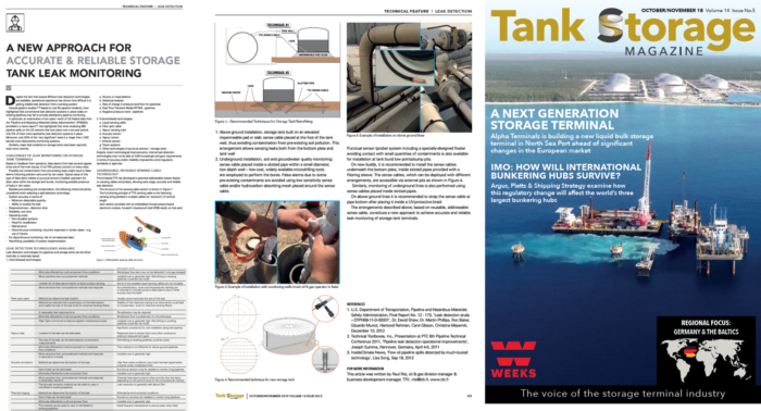 TTK advanced leak detection technology featured in “Tank Storage Magazine”
